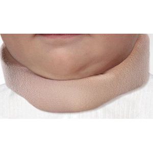TOROS-GROUP Orthopedische Cervicale Kraag, Medisch Apparaat Nek Steun - Helper Brace Cervicale Kraag, Houder Nek, Pediatrische Beschermer Zenuw Kussen voor: Vrouwen, Mannen, Kinderen. 100% Katoen materiaal, X-Small grootte Beige