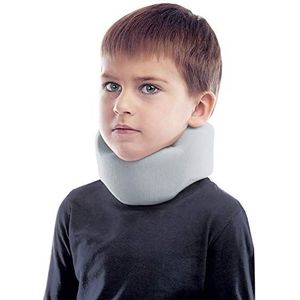 TOROS-GROUP Orthopedische Cervicale Kraag, Medisch Apparaat Nek Steun - Helper Brace Cervicale Kraag, Houder Nek, Pediatrische Beschermer Zenuw Kussen voor: Vrouwen, Mannen, Kinderen. 100% Katoen materiaal, X-Small grootte Grijs