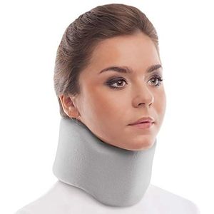 TOROS-GROUP Orthopedische Cervicale Kraag, Medisch Apparaat Nek Steun - Helper Brace Cervicale Kraag, Houder Nek, Pediatrische Beschermer Zenuw Kussen voor: Vrouwen, Mannen, Kinderen. 100% Katoen materiaal, Small grootte Grijs