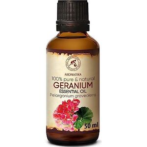 Geranium Olie Essentiële Olie 50ml - 100% Puur & Natuurlijk - Aromatherapie - Geurolie - Geurverspreider - Ontspanning - Toevoegen aan Bad & Cosmetica - Massage - Wellness - Aroma Lamp Of Elektrische Diffuser