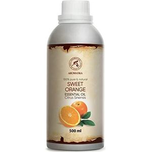 Zoete sinaasappel - etherische olie 500 ml, 100% zuiver & natuurlijk, essentiële olie - aromatherapie - geurolie - geurverspreider - ontspanning - toevoegen aan bad & cosmetica - massage - wellness -