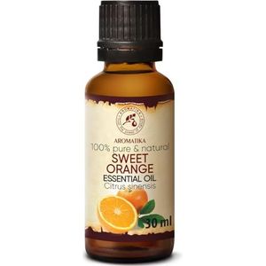 Zoete Sinaasappel Essentiële Olie 30ml - 100% Puur & Natuurlijk - Aromatherapie - Geurolie - Geurverspreider - Ontspanning - Toevoegen aan Bad & Cosmetica - Massage - Wellness - Aroma Lamp Of Elektrische Diffuser