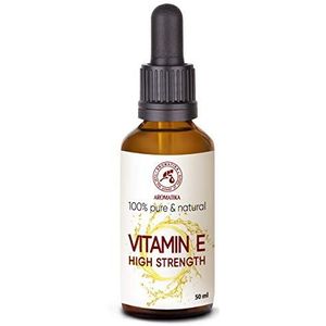 Vitamine E Olie (Concentraat) 50ml - 100% Puur Natuurlijke Olie - Rijk aan Vitamine E - Tocoferol - Anti-Aging Olie - Tegen Rimpels voor Intensieve Huidverzorging - Massage - Wellness - Cosmetica - Ontspanning - Anti-Rimpels - Anti-Aging