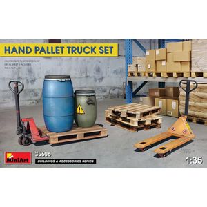 1:35 MiniArt 35606 Hand pallet truck set Plastic Modelbouwpakket