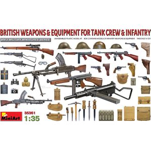 1:35 MiniArt 35361 British Weapons & Equipment for Tank Crew & Infantry Plastic Modelbouwpakket