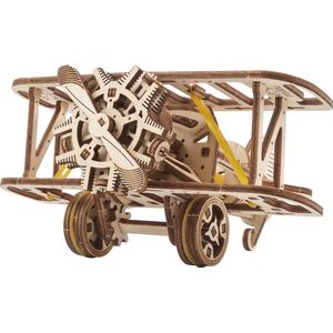 UGears modelbouw hout mini Tweedekker / Biplane