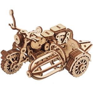 UGEARS Hagrid's Flying Motorbike™ 3D-puzzel - Houten modelset voor volwassenen om te bouwen - Mechanische fiets motorfiets maken kit - 3D puzzel houten voertuig - Harry Potter™DIY Brain Teaser