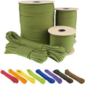 4 mm nylon paracord 550 (15, 30, 50, 100 en 300 m) - type III, 100% nylon touw, 7 streng touw, 4 mm nylon touw in vele kleuren