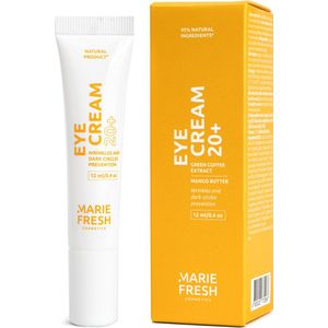 Marie Fresh Cosmetics Oogcrème Wallen & Donkere Kringen 20+ - Oogcreme anti rimpel vrouw - Beschermt tegen huidveroudering - Skincare - Oogcreme donkere kringen - Natuurlijke ingrediënten - 12 ml