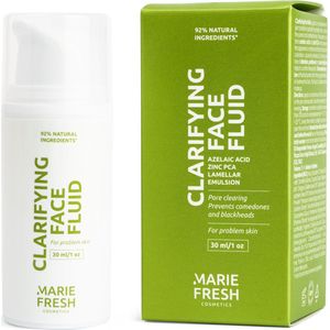 Marie Fresh Cosmetics Clarifying face fluid - Anti Acne - Postacne - Dagcrème Nachtcreme - Onzuivere huid - Gezichtscrème met Aloe gel - Vitamine E - 30 ml