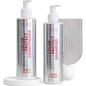 Marie Fresh Cosmetics Shampoo en Conditioner set - Natuurlijk - Hair care set - Voor geverfd en geblondeerd haar - Shampoo 250ml & Conditioner 200ml