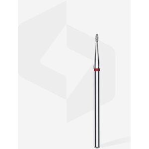 STALEKS PRO - Diamant bit: nieren afgerond (rode ring), opzetstuk voor nagelfrezen, slijpset voor elektrische slijpapparaten, nageldrill bit voor apparatieve manicure en pedicures (FA50R012/3)