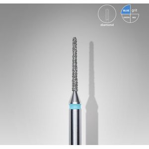 Staleks 3 x Diamond nail drill bit, “needle”, blue, head diameter 1 mm/ working part 10 mm