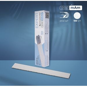 Vijl Wit Wegwerp PapmAm voor Rechte Nagelvijl Staleks Pro Expert 22, 100/150/180/240 grit (50 stuks) Nieuw (150 grit)