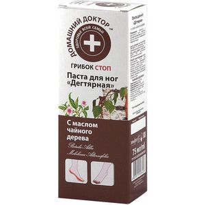 Natuurlijke teer voetpasta, met tea tree etherische olie, 75gr