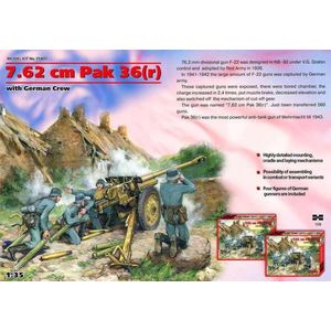 ICM 35801 - Pak 36 (r) met personeel, 7,62 cm