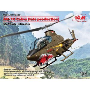 1:32 ICM 32061 AH-1G Cobra (late production) US Attack Helicopter Plastic Modelbouwpakket