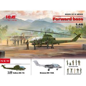 1:48 ICM 48303 Forward base Cobra AH-1G - Bronco OV-10A Plastic Modelbouwpakket