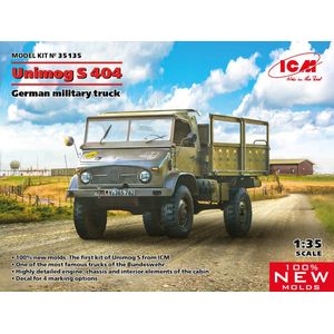 1:35 ICM 35135 Unimog S404 German Military Truck Plastic Modelbouwpakket