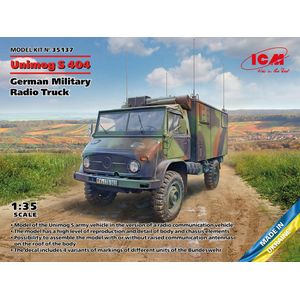 1:35 ICM 35137 Unimog S 404 - German Military Radio Truck Plastic Modelbouwpakket