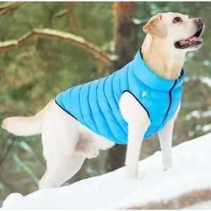AiryVest Versatile Hondenjas / Hondenjack - Gevoerd - Omkeerbaar - Black-Blue - Maat: L65 (GELIEVE ALVORENS BESTELLEN OPMETEN)
