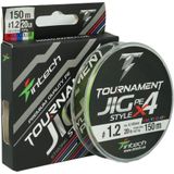 Tournament JIG Style PE X4 #1.5 - Multicolor - 0.209mm - 150m - 25lb/11.34kg - Gevlochten Lijn