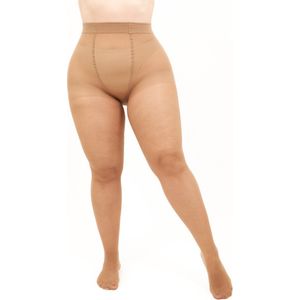 GIULIA Panty - Mollie 40 - Grote Maten - Plus Size - Maatje Meer - Zijde Glans - Korte Benen - 40 Den - 2XL - Caramel