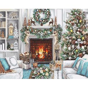 Borduurpakket LUCA-S - CHRISTMAS INTERIOR - KERST INTERIEUR - om te borduren