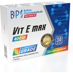 Vitaminen - Vitamine E 400ui - 30 capsules - Balkan Pharmaceuticals - 30 Capsules