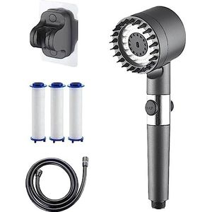German Massage Multifunctionele One Knop Aanpassen Douchekop en Broek Set High Flow Handheld Douchekop (Grijs)