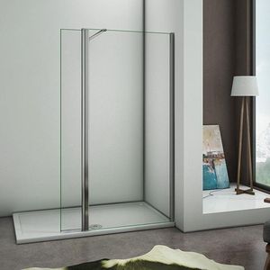 Inloopdouche 130cm met 30cm Flipper Panel,8mm NANO veiligheidsglas,200cm hoog