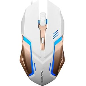 Gaming Mouse, Ergonomic Mouse, Gaming Mouse with High Precision Adjustable DPI Mouse with Cable with Cycling LED Lights, Gaming Mouse with Micro Motion Buttons, Click Clear, Responsive for Windows