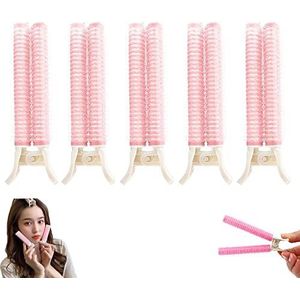 Hokuto Klittenband haarclips volumineuze haarclips, 5/10 stuks instant haar volumizing clips voor vrouwen draagbare haar volume clip zelf grip volume haarwortel doe-het-zelf haarstyling (roze)