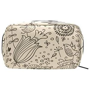 MONTOJ Zomer Vogels Zingen Patroon Make Up Zip Pouch Cosmetische Zakken