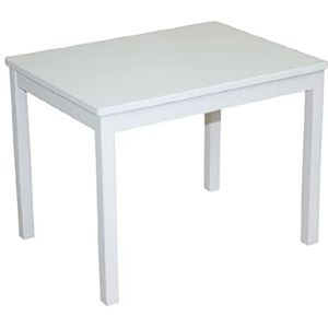 roba Kindertafel van massief hout – bureau voor activiteiten 50 x 66 x 50 cm – tafelblad gelakt wit