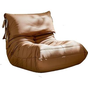 Open haard, Accent Togo Sofa met afneembare hoofdsteun vloer lounge stoel luie sofa accentstoel, 50D styling katoen en violette sponsvulling met afneembare kop (kleur: geel, maat: B)
