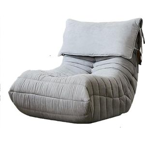 Open haard, Accent Togo Sofa met afneembare hoofdsteun vloer lounge stoel luie sofa accentstoel, 50D styling katoen en violette sponsvulling met afneembare kop (kleur: lichtgrijs, maat: A)