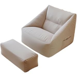 Volwassen zitzak stoel voor thuiskamer, grote zitzakstoel, comfortabele grote luie zitzak stoelen gevuld met hoge vloeibaarheid EPP-deeltjes (kleur: lichtgrijs a, maat: B)