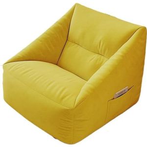 Comfortabele grote luie zitzak stoelen gevuld met hoge vloeibaarheid EPP-deeltjes, armleuning zitzak stoel woonkamer, slaapkamer (kleur: geel B, maat: A)
