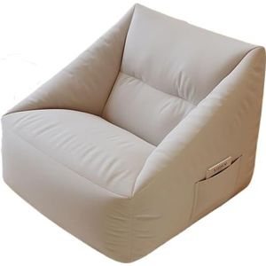 Zitzak stoel met Ottomaanse, comfortabele grote luie zitzak stoelen gevuld met hoge vloeibaarheid EPP-deeltjes, armleuning zitzak stoel woonkamer (kleur: lichtgrijs a, maat: A)