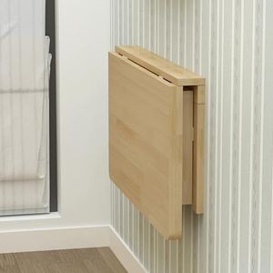 Wandgemonteerde klaptafel, eenvoudige werkbank voor kleine appartementen, goede stabiliteit en sterk draagvermogen (afmetingen: 60 x 45 cm)