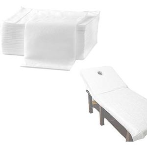 Massage Bed Cover Wassen Fiber Sheet Wegwerp Anti-Olie Massage Tafelhoes Schoonheidsbank Salon Spa Bed Sheet Covers 100 Stks 70x180cm Kleur: wit