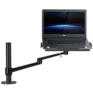 Verstelbare Aluminium Universal Single laptop notebook of Tablet Desk Mount Arm Stand Beugel met Tilt en Swivel