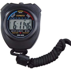 D-Sports Stopwatch - Grote Display - Waterdicht - Zwart