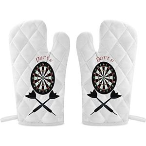 Darts Oven Mitts Hittebestendige Keuken Oven Handschoenen voor Koken Bakken BBQ