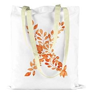 Bonamaison, Bedrukte boodschappentas, herbruikbaar, katoenen tas, machinewasbaar, milieuvriendelijk, opvouwbaar, stoffen tas met twee lange hengsels, 34 x 40 cm - gemaakt in Turkije