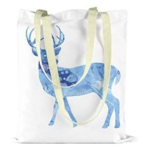 Bonamaison Boodschappentas, boodschappentas, machinewasbaar, opvouwbaar, zeildoek met lange handgrepen, grootte: 34 x 40 cm