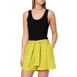 Bonamaison Dames Pure Linnen Shorts Met Riem