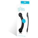 Gl�s - Double Bull Black Glazen Dildo