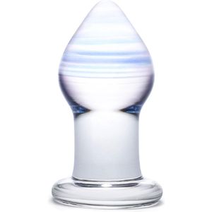 Glas Amethyst Rain Glazen Butt - Buttplug